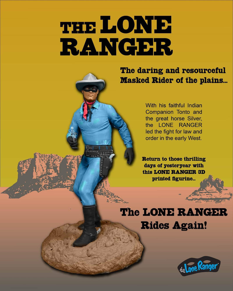 Load image into Gallery viewer, Lone Ranger - Full Figure - 300mm - 3D Printed - Unpainted